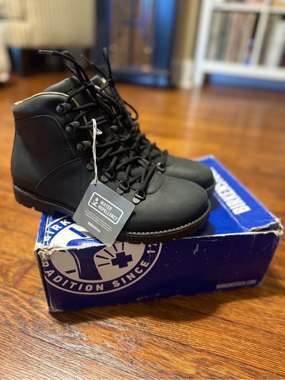 NEW Birkenstock Jackson Waterproof Black Leather Boots EU 40 Narrow